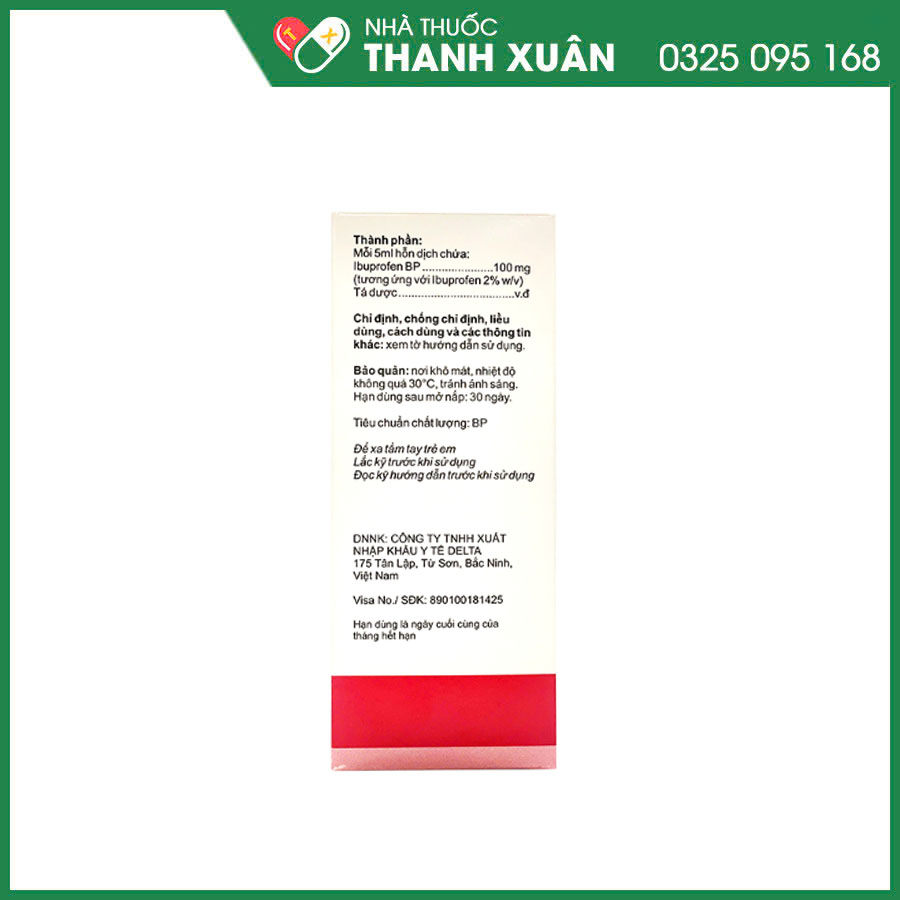 Ibususp 100mg thuốc giảm đau chống viêm điều trị triệu chứng đau đầu, đau cơ, đau răng, các chấn thương nhẹ như bong gân và căng cơ